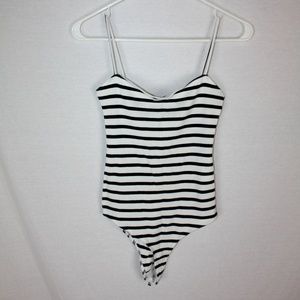 Sold Out Crystal Stripe Reformation Bodysuit M